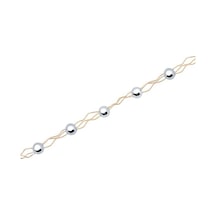Gülaylar - Altın 14 Ayar Hollow Bileklik N11.16083 Sarı Altın