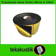 Oto Ses Isı Yalıtım Flexi Kauçuk Sünger Yapışkanlı 6Mm 20Cmx10Mt
