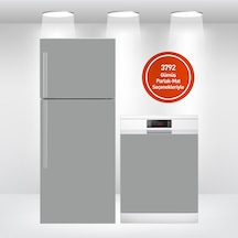 Buzdolabı Ve Bulaşık Makinesi Kapak Sticker Folyo Kaplama Gri