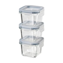 Ikea 3 Adet Cam Saklama Kabı Seti 180 Ml, Kare-vakumlu Mini Kaplar Sku: Smg8690010221711