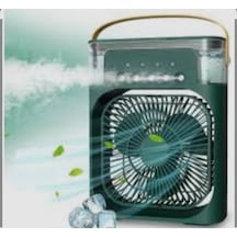 Bf-07 Taşınabilir Yeşil Masa Üstü Rgb Led Işıklı Soğutucu Buzlu Fan