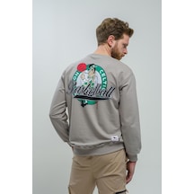 Celtics Önü Ve Arkası Baskılı Düşük Omuz Unisex Bisiklet Yaka Swe