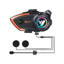 Ceylan Adam Yeni Model Y80-2x Motosiklet İntercom 2 Kişilik Bağlantı Rgb Işıklı Bluetooth Kulaklık S
