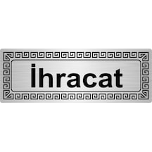 Ihracat 7cmx20cm Metal Yönlendirme Levhası Gümüş Renk Metal