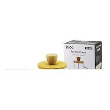 French Press Bambu Kapak 600ml Cam Bitki Süzgeçi 5047 Çok Renkli