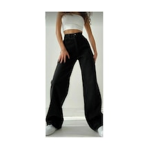 Woddi Nvn Hsn Cnk Extra Yüksek Acaip Solmaz Siyah Salaş Jeans Palazzo Pantolon New Sezon