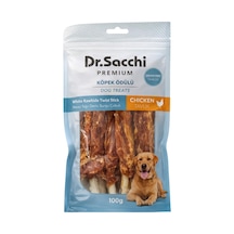 Dr.sacchi Premium Tavuklu Beyaz Sığır Derisi Burgu Çubuk Tahılsız Köpek Ödülü 5" 20 Gr 5'li