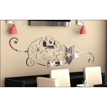 M3 Decorium Zambak Dekoratif Ayna Gümüş