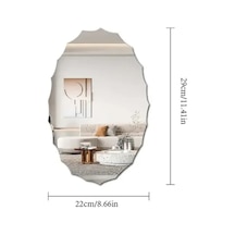 Xianwen Reedark Akrilik Oval Ayna Duvar Çıkartması - Kendinden