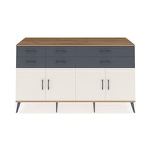 Kronos Konsol 3 Raflı 6 Çekmeceli 4 Kapaklı 176x59x99 Çam-aytaşı/ Çam-aytaşı/antrasit