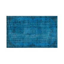 El Dokuması Vintage Yün-pamuk Turkuaz Halı 27519 166 X 262 Cm