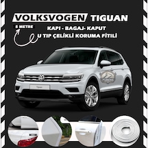 Volksvogen Tiguan Oto Araç Kapı Koruma Fitili 5metre Parlak Beyaz Renk
