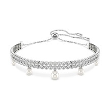 5720870 Swarovski Bilezik Ss25 Capsule:bracelet Prl Whı/rhs M Metalik