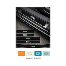 Fiat 500l Kapı Eşiği Karbon Koruyucu 500l Modeline Uyumlu 5 Parça Renkli Baskılı Set