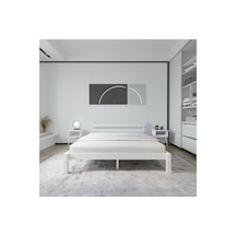 Letto Model Beyaz Renk Çam Ahşap Karyola-124 90 x 200