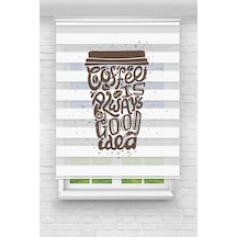 Perdecizade Enxboy Coffe Dijital Baskılı Zebra Perde-cocuk Odası-stor Perde Pz-770 Renkli