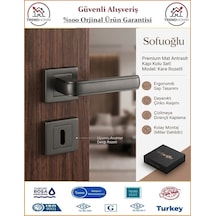 Sofuoğlu Seyhan Rozetli Kapı Kolu - Mat Antrasit - Oda