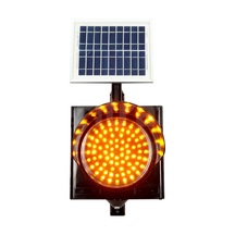 200 mm Ledli Güneş Enerjili Flaşör, Solar Çakar Lamba-2287 - Kırmızı LED