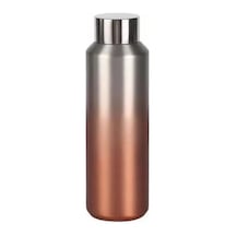 Çelik İçli Termos 600 Ml Turuncu-gri Skm013 Açık Beyaz