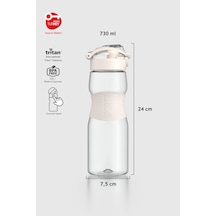 Renga Saga Silikon Detaylı 730 Ml Tritan Matara 911033 Bej Bej