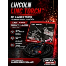 Lincoln Electric Lt 17 G Ergo Tıg Torcu 4 Metre Gaz Soğutmalı K10513-17-4 Argon Kaynak Torcu