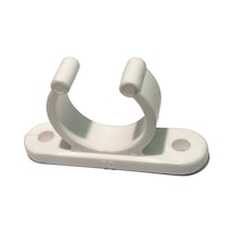 Plastik Beyaz Klips. Plastik Boru Tip Malzeme Tutacaği. 20Mm