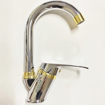 Baston Borulu Krom Gold Banyo Lavabo Bataryası Musluğu Diğer
