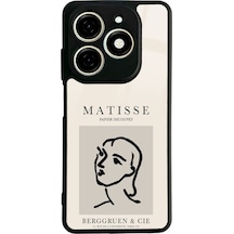 Tecno Spark 20c Matisse Papier Tasarımlı Glossy Telefon Kılıfı Siyah