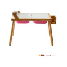 Wood&joy Rulo Aparatlı Duyusal Etkinlik Masası-pembe