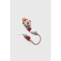 Amigrumi Ayı Emzik Askısı Çok Renkli