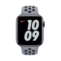 Apple Watch Series 2/3/4/5 İle Uyumlu 38mm Delikli Spor Kordon, Obsidyen Grisi