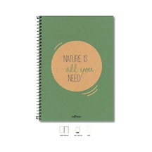 A4 Defter Düz 200 Syf Yeşil Eco