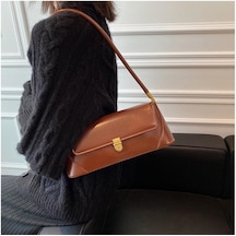 Novahub Vintage Üst Sınıf 2024 Kadın Koltuk Altı Çantası: Kahverengi French Niche Baget Omuz Çantası, Modern Zarafet İçin Mükemmel Seçim Kahverengi