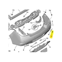 Peugeot 508 Arka Tampon Çeki Kapak 2010-2014 7422v9 74220v9 1.6 Vtı, 1.6 Hdı, 2.0 Hdı, 2.2 Hdı, 1.6 L Thp