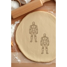 Demir Adam Kurabiye Kalıbı, Hamur Şekillendirici, Bisküvi Kalıbı, Kolay Kesim Ucu Beyaz