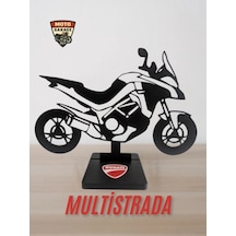 Ducati Multistrada Siluet Masa Dekoru Touring Motor Figürü
