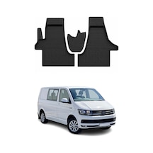 Volkswagen Transporter T6 2015-2019 Uyumlu 4d Havuzlu Paspas Kauçuk Siyah 3 Parça