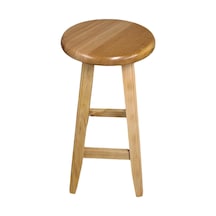 Ayrex Ahşap Bar Taburesi, Ahşap Renk 28-29 Cm Oturum Çapı, 80 Cm Yükseklik, Kayın Ağacı, Vernikli Diğer