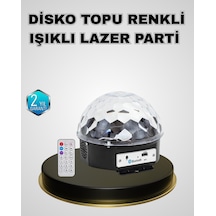 Bluetooth Hoparlörlü Led Disko Işığı Müzik Ritim Duyarlı Ve Taşınabilir Şeffaf