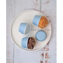 Tr 50'li Pastel Mavi Muffin Kek Kalıbı, Kek Kapsülü Cupcake Kalıbı, Airfryer Uyumlu Diğer