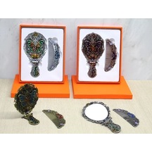 Kelebek Katlanabilir Ayna Ve Tarak Seti Orta Boy Alk4985