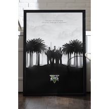 Gta V Siyah Ahşap Çerçeveli Poster, Dekoratif Oyun Duvar Tablosu