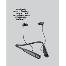 Uzun - 358 - Süreli Kullanım Boyun Askılı Kablosuz Kulaklık Hızlı Şarj, - Matxzngz - Ergonomik Tasarım