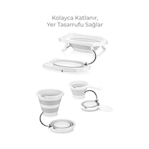 3'lü Katlanır Banyo Seti Bebek Çocuk Yıkama Küveti