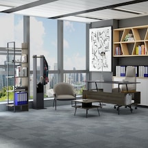 Lagomood İrony Joline Ofis Takımı Antrasit - Ceviz