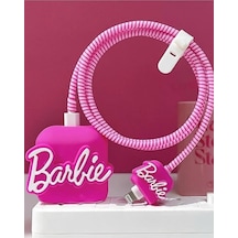 Iphone 18w/20w İle Uyumlu Barbie Şarj Kılıfı, Şarj Kablosu Örme Aparatı, Toparlayıcı, Kablo Koruyucu