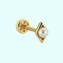 Altın Inci Tragus Piercing 14 Ayar (536017376) Altın