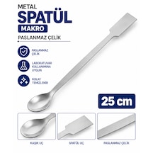 Metal Spatül Makro 25 Cm - Paslanmaz Çelik Spatula