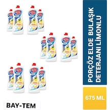 12 Adet Porçöz Bulasik Elde Yikama Deterjani Limon 675 Ml