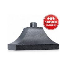 3 Demlik Uyumlu Statik Davlumbaz Gri Çay Kazanı Davlumbazı - Dms9032304617135